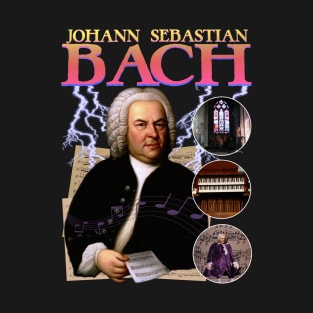 BACH RAP TEE Johann Sebastian Bach Cool Vintage Retro 90's Graphic Classical Composer Band T-Shirt T-Shirt