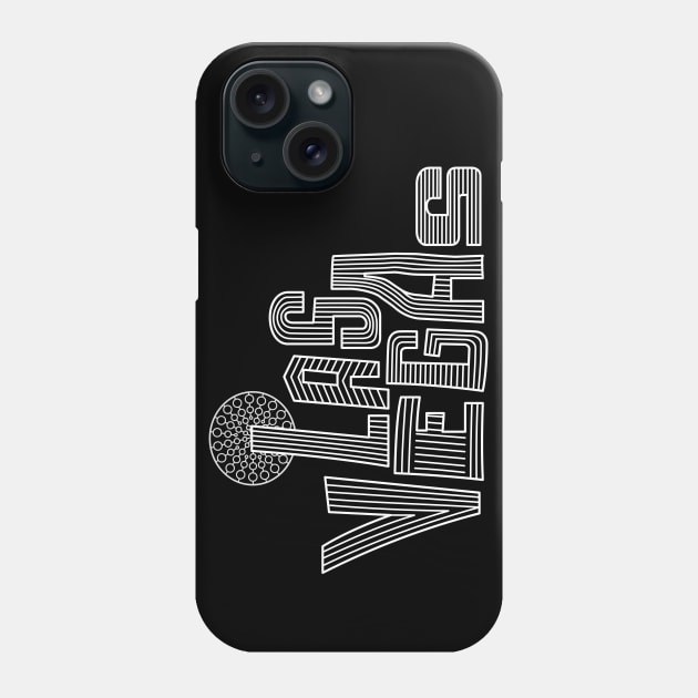 Funny Las Vegas Retro Lines Typography Souvenir Gift Phone Case by peter2art