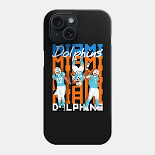 Miami Dolphins : tua tagovailoa x tyreek hill x jaylen waddle Phone Case