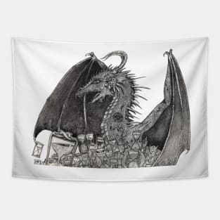 Dragon and Hourglasses Tapestry