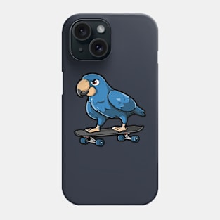 Blue Quaker Bird Skateboard Punk Phone Case