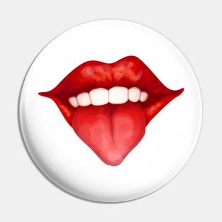 Lips with toungue Pin