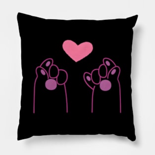 Korean Finger He Love Sign Paw For Cat Owners Pillow