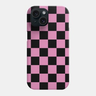 Bubble Gum and Black Chessboard Pattern Phone Case