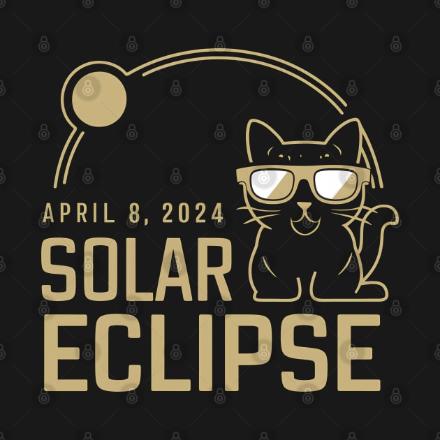 Solar Eclipse -  Cute Cat by jorinde winter designs