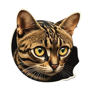 Exotic Bengal Cat Sticker - Premium Quality T-Shirt