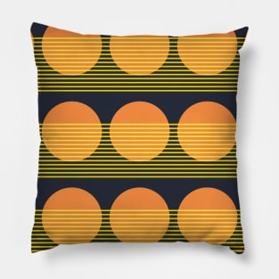 Minimalist Abstract Shapes and Lines in Yellow Pillow