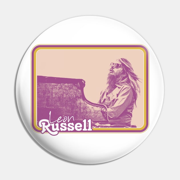 Leon Russell /// Original Fan Art Design Pin by DankFutura