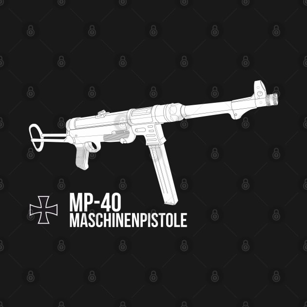 German MP-40 submachine gun by FAawRay