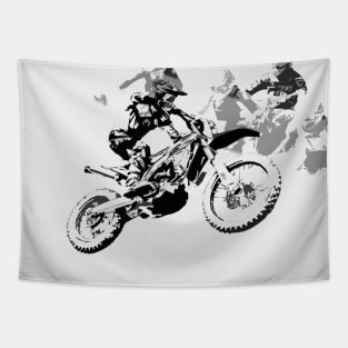 The Big Race - Motocross Racers Tapestry