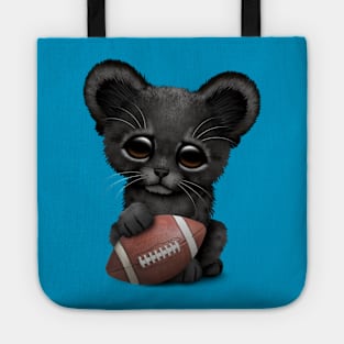 Black Panther Cub Playing With Football Tote