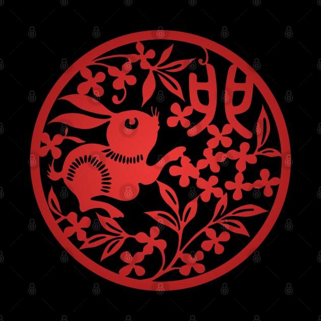 Chinese Zodiac ver.2 Rabbit in Red by Takeda_Art