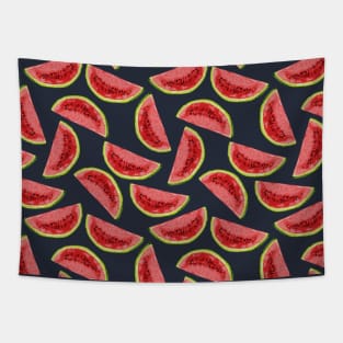 Cute Fresh Sweet Red Watermelon Slice Food Fruit Pattern Tapestry