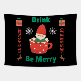 Drink Be Merry, Christmas Time Tapestry