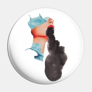 Girl Vomiting Foggy Nightmare Pin