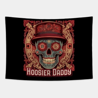 Hoosier Daddy Sugar Skull - Father's Day Design Tapestry