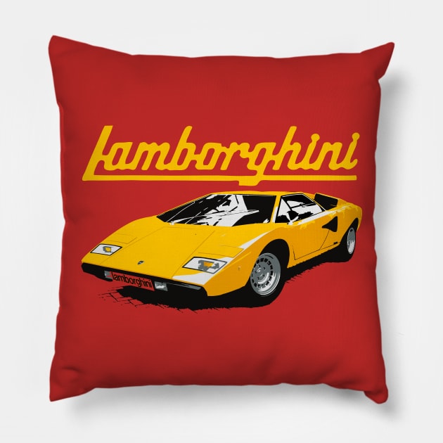 countach shirt Pillow by retroracing