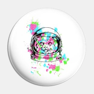Colorful Space Cat Pin
