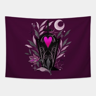 Love is dead cute goth grave stone Tapestry