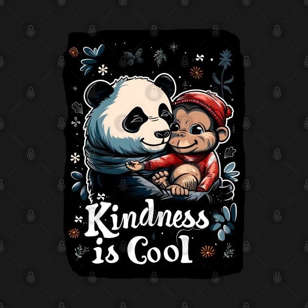 Kindness is Cool-Panda and Monkey 2 by Peter Awax