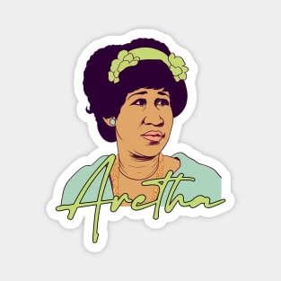 Aretha Franklin - Retro Soul Fan Design Magnet