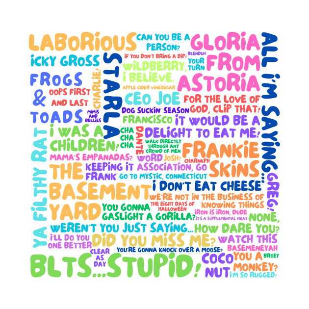 The Basement Yard Podcast Quotes - Multicolor T-Shirt - Updated Design by howdysparrow