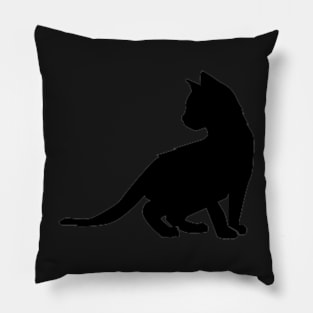 cat silhouette Pillow