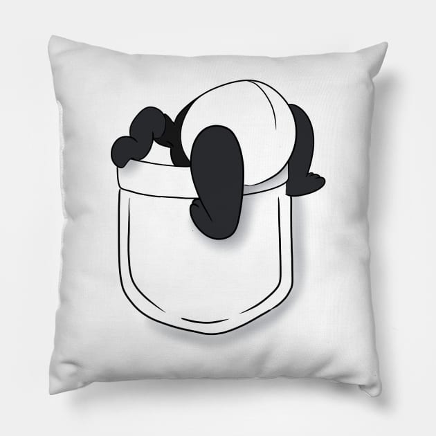 Pocket Funny Panda Pillow by Band of The Pand