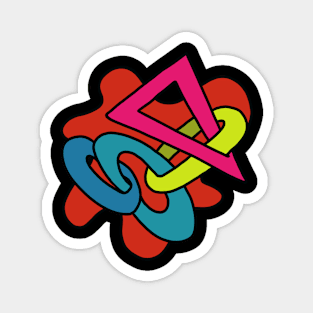 Colorful Geometric Shapes - Abstract Magnet