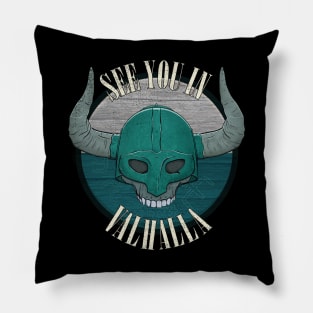 Nordic Viking Valhalla Skull Pillow