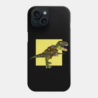 T-rex is a war veteran in prehistoric times #2 Phone Case