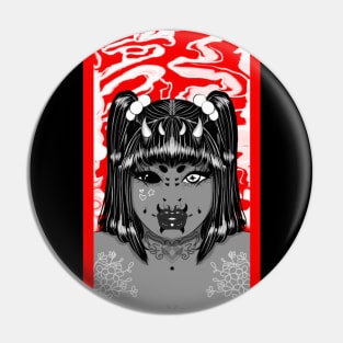 Candy Girl B&W Pin