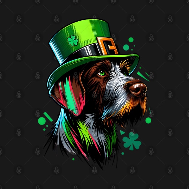 Slovakian Wirehaired Pointer Celebrates St Patrick's Day by ArtRUs