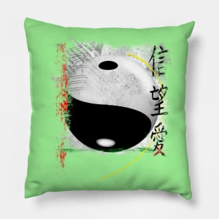 Abstract Yin and Yin Pillow