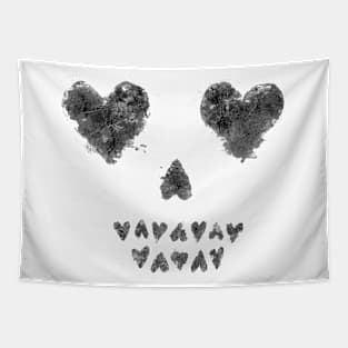 skull shaped hearts Tapestry