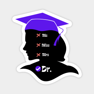 Purple Graduation Miss Ms Mrs Dr for a New Graduate Magnet