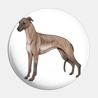 Brindle Whippet Pin