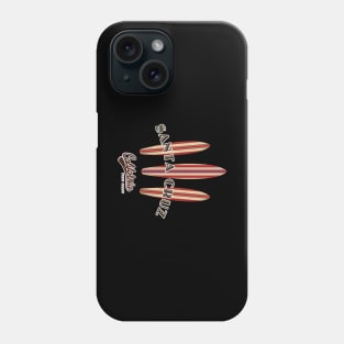 Santa Cruz California with three Surfboards Logo Sticker Dark Phone Case