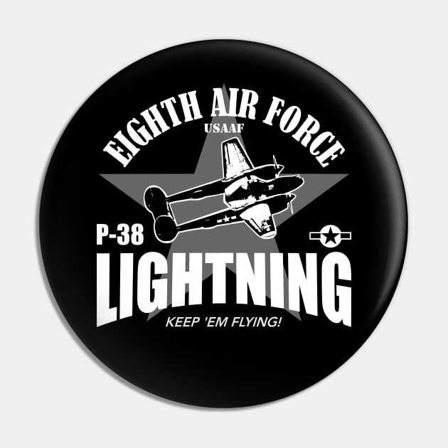 P-38 Lightning USAAF Pin by TCP