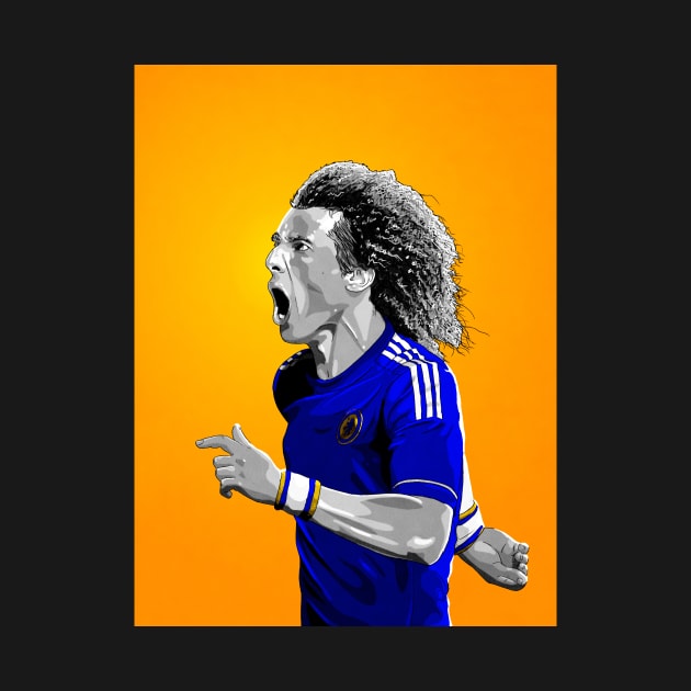 David Luiz - Chelsea - Premier League Football Artwork by barrymasterson