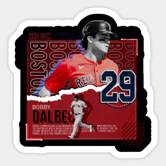 Bobby Dalbec Baseball Paper Poster Red Sox - Bobby Dalbec - Sticker