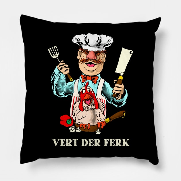 Retro Vert der Ferk Pillow by Native Culture