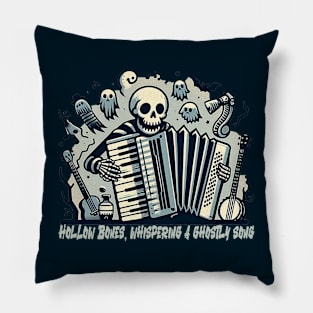 musical skeleton vintage style Pillow