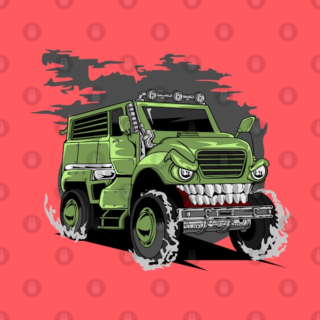 MILITARY MONSTER CAR by beanbeardy