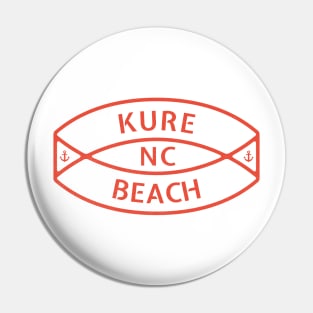 Kure Beach, NC Summertime Vacationing Anchor Ring Pin