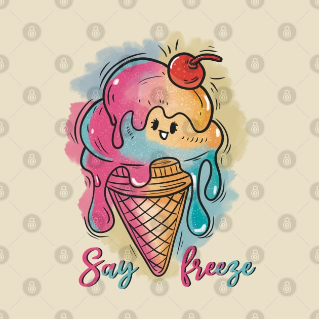 Say freeze ice cream by Xatutik-Art