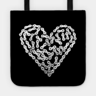 Bike Chain Heart Tote