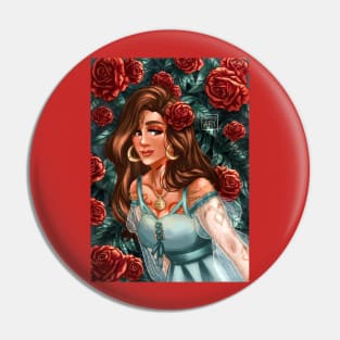 Lady of roses Pin