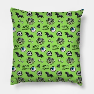 Light green Halloween pattern Pillow