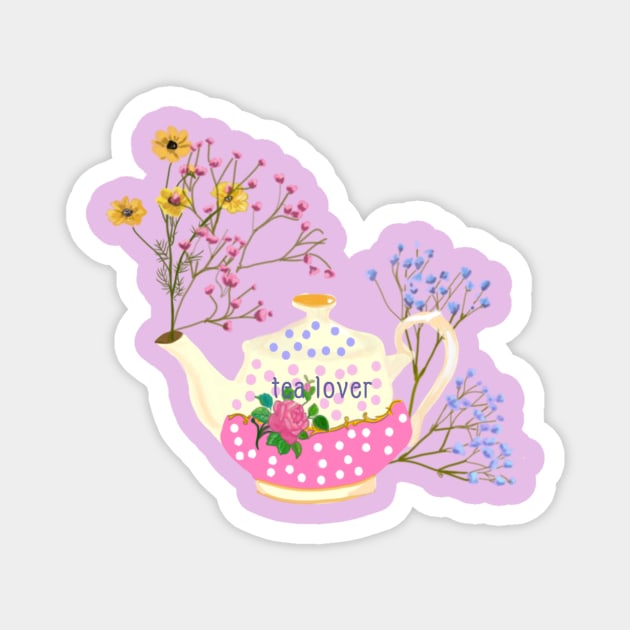 Tea lovers Magnet by Ema jasmine